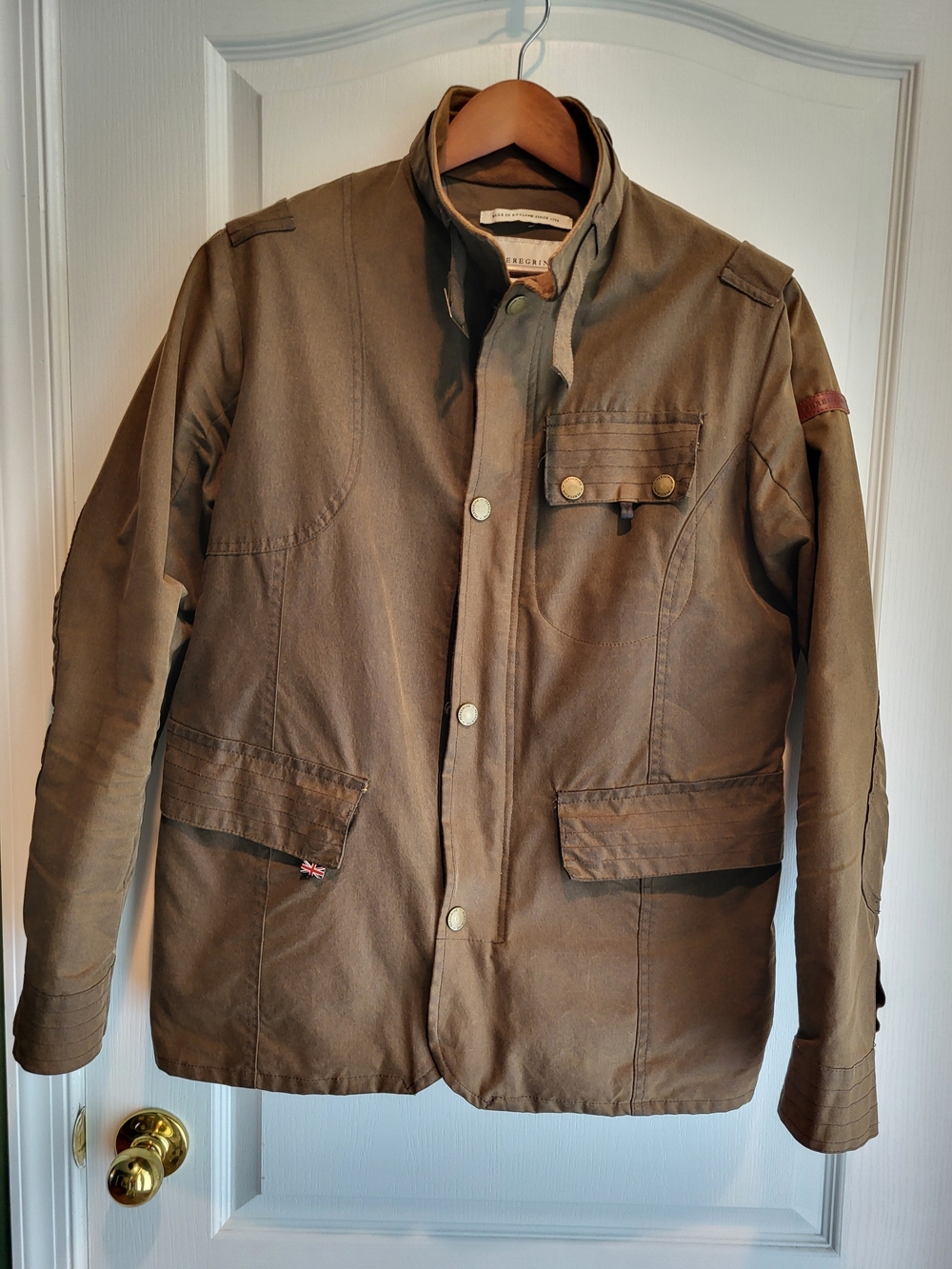 Men's Military-Style Field Jacket in Olive Brown